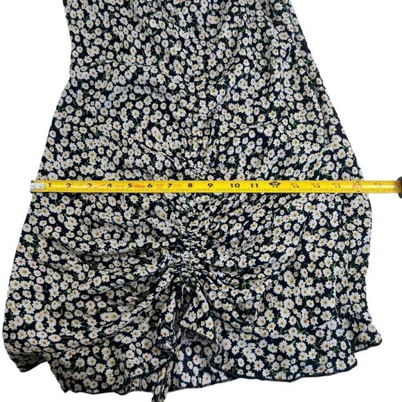 Princess Polly McLeod Blue Floral Drawstring Ruched Halter Ruffle Mini Dress - Picture 10 of 16